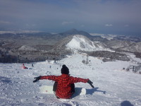 雪の大山と日本海とわたし★