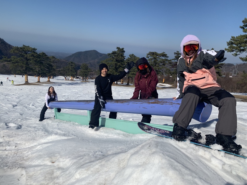 大山パークと言えば この丸太レール